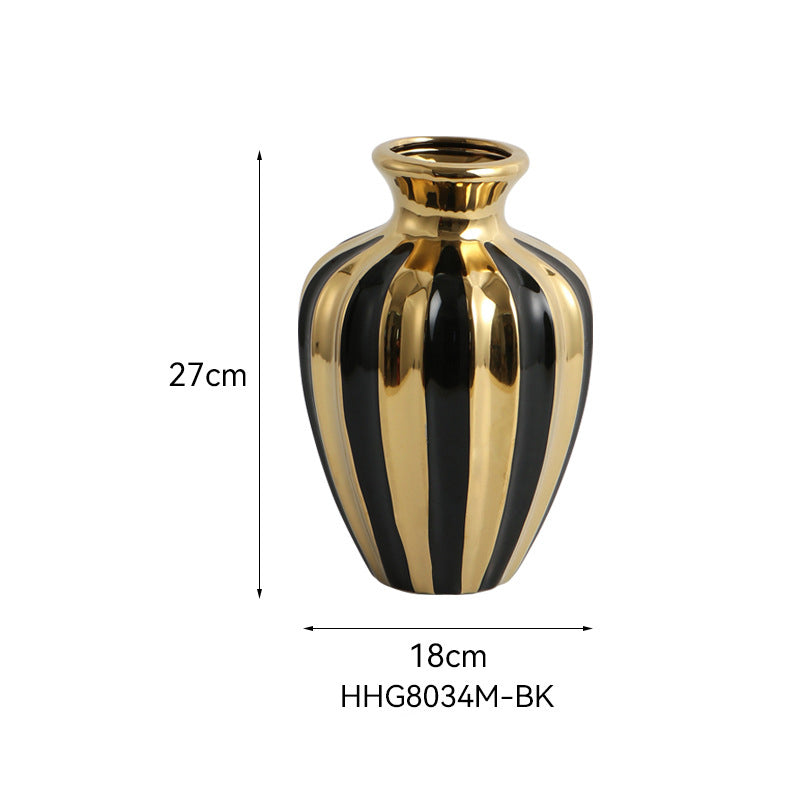 Light luxury ceramic jars by American Smart - EP, ideal for flower arrangements and living room decor, perfect for dining table decoration.