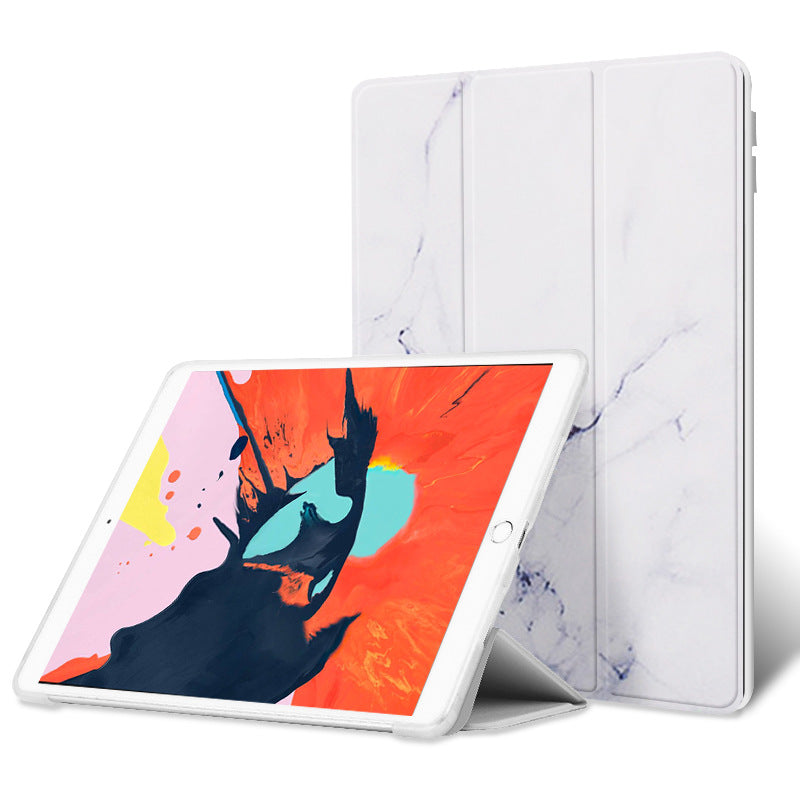 Color: White, Model: Ipad mini1 2 3 - Compatible with Apple, 2020 Applicable Ipad10.2 Air2 Flat Protective Cover 9.7pro11 10.5 Silicone Tri-fold Mini4
