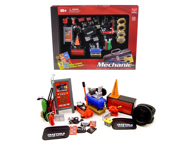 Mechanic Garage Accessories Set for 1/24 Scale Models by Phoenix Toys-0