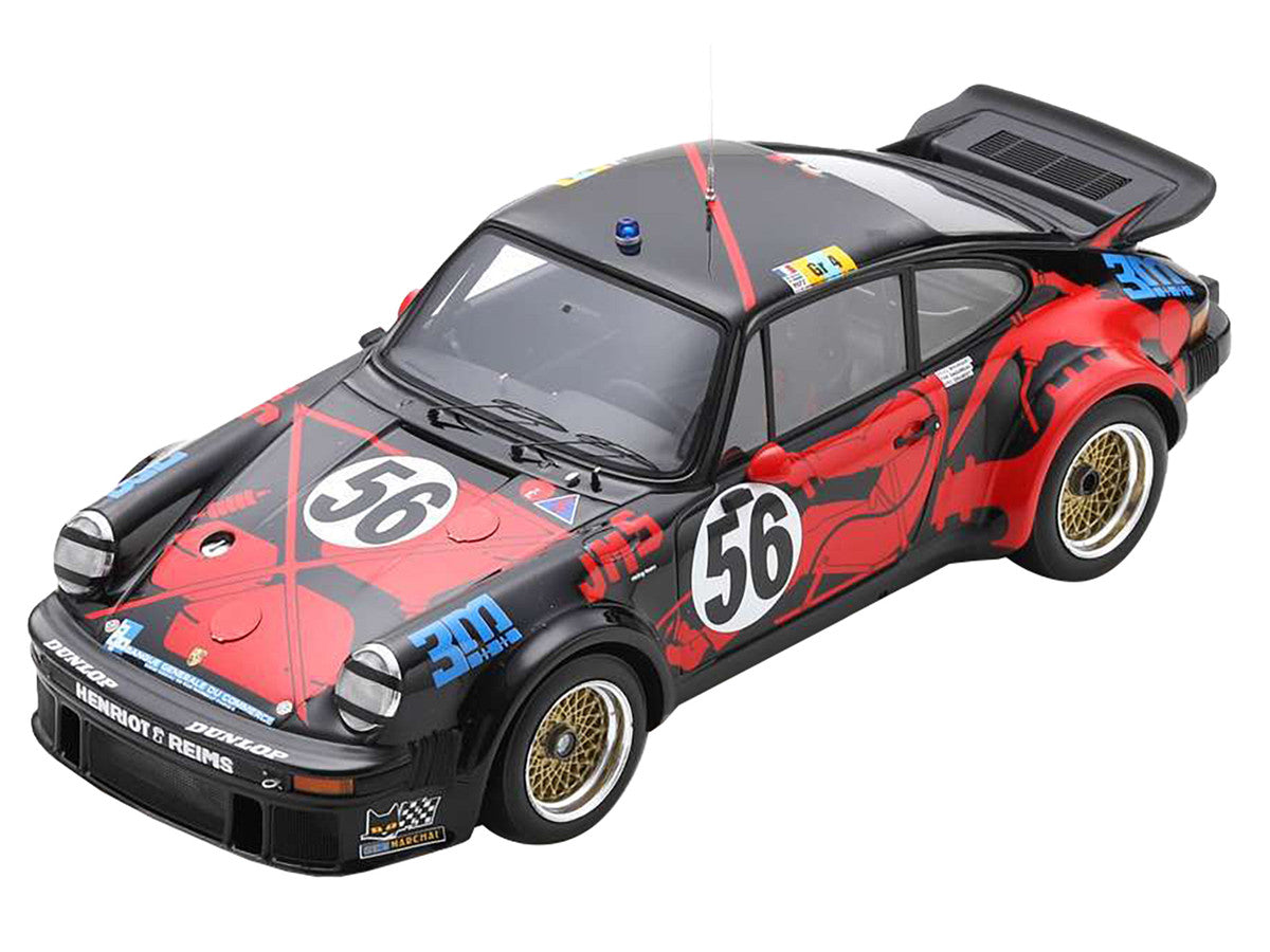 Porsche 934 #56 Jean-Louis Bousquet - Cyril Grandet - Philippe Dagoreau "JMS Racing-ASA Cachia" "24 Hours of Le Mans" (1977) with Acrylic Display Case 1/18 Model Car by Spark-3