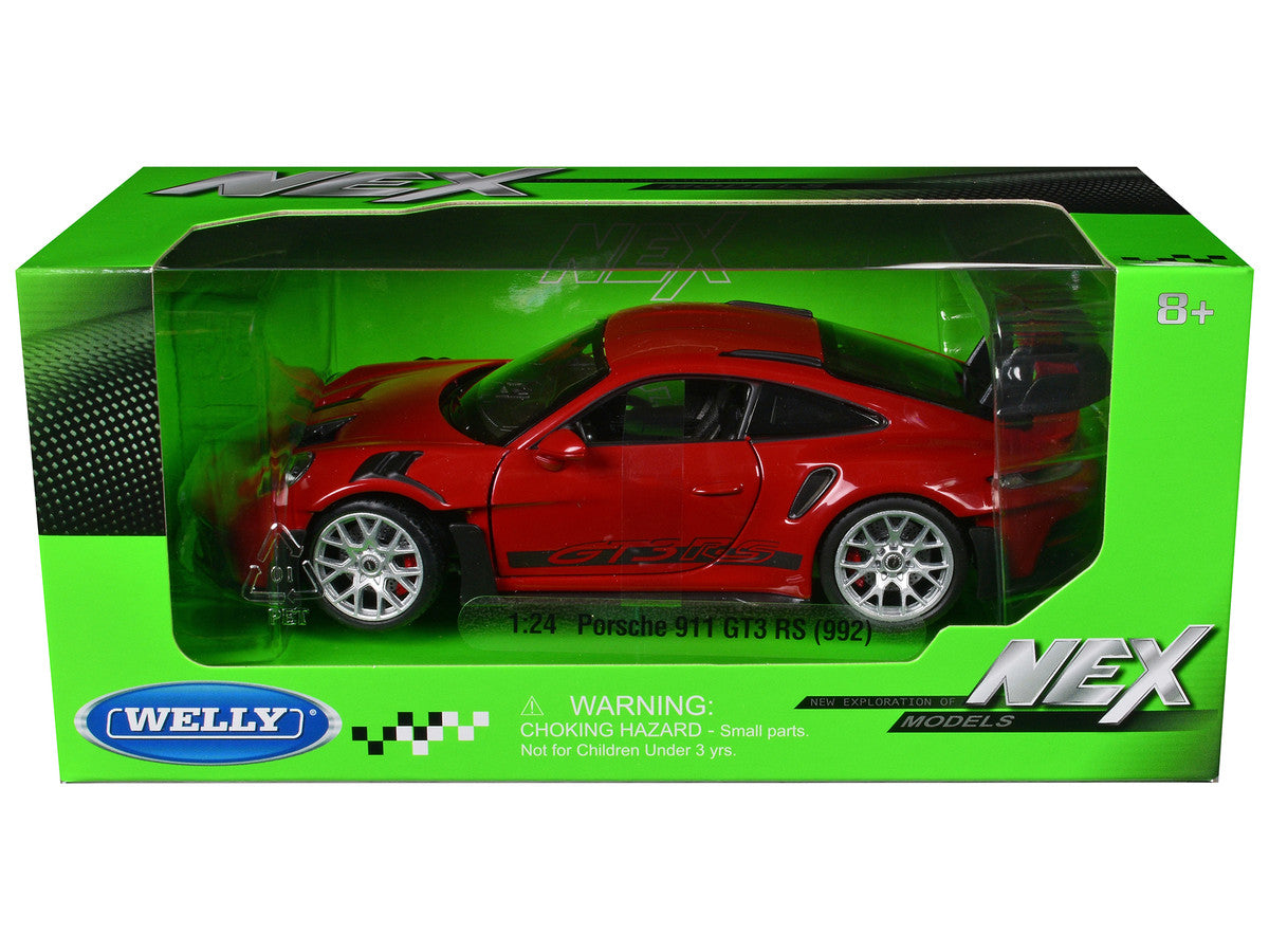 Porsche 911 GT3 RS (992) Red "NEX Models" Series 1/24 Diecast Model Car by Welly-2