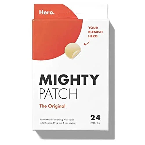 Hydrocolloid acne pimple patches by Hero Cosmetics, vegan-friendly, cover zits and blemishes on face, 36-pack from American Smart.