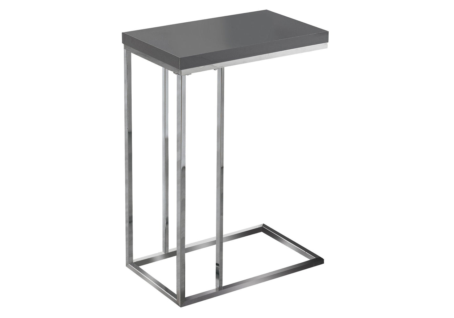 18.25" x 10.25" x 25.25" Grey Particle Board Metal Accent Table-0