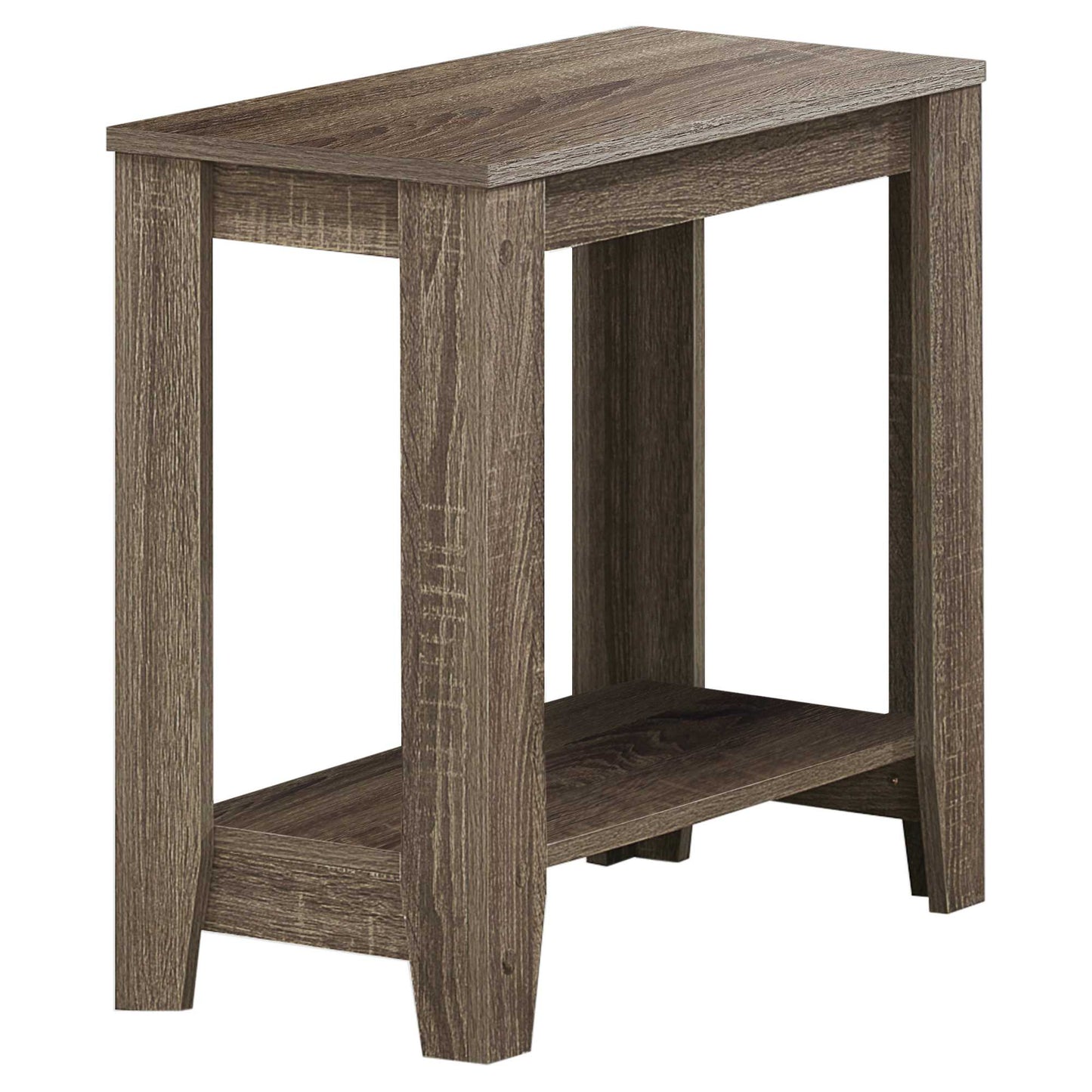 11.75" x 23.75" x 22" Dark Taupe Particle Board Laminate Accent Table-0