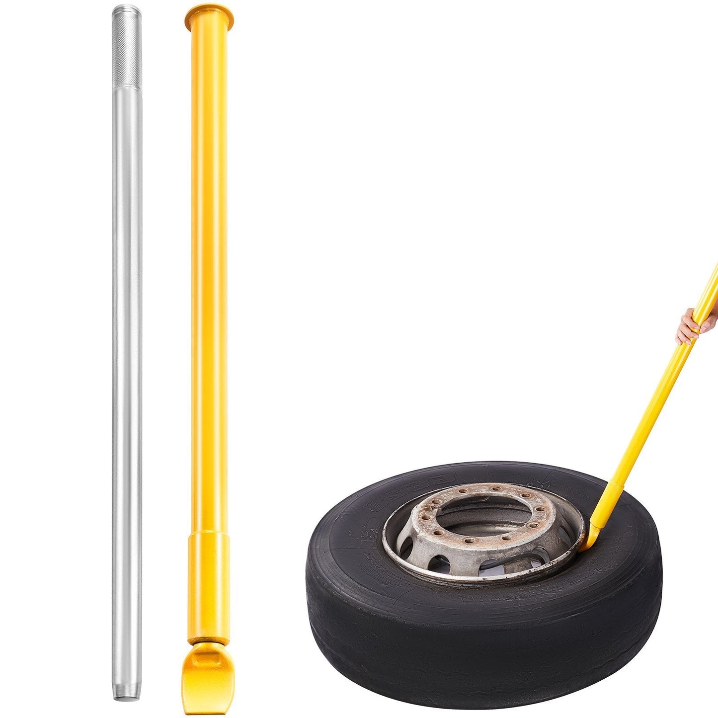 American Smart 46.3-inch steel tire bead breaker slide hammer for car, truck, and trailer tire removal, heavy-duty and portable.