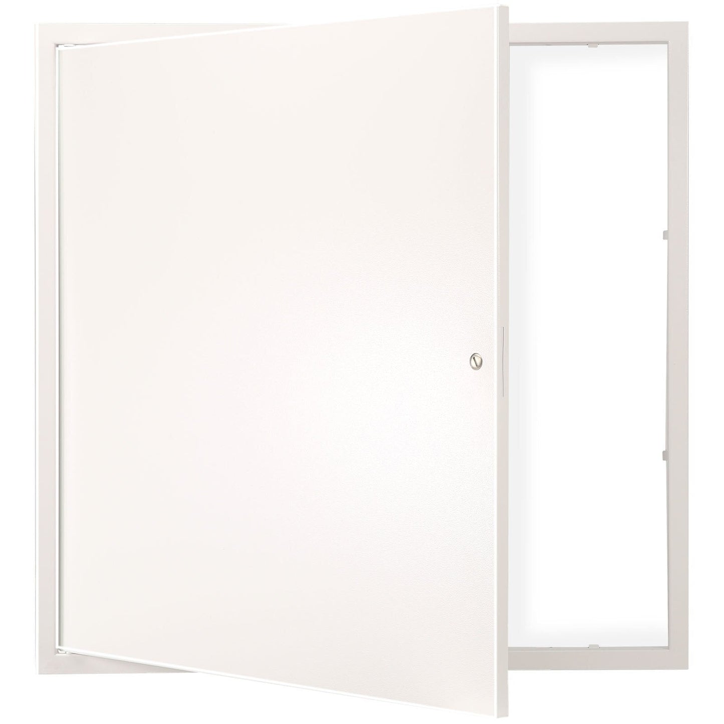 Silver 24x24 inch American Smart drywall and ceiling access panel with hinged door for wiring and plumbing in outdoor kitchens