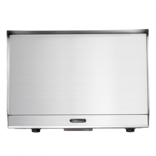American Smart electric commercial griddle with stainless steel body, large flat cooking surface, adjustable temp, spatulas, brushes, and foot pads