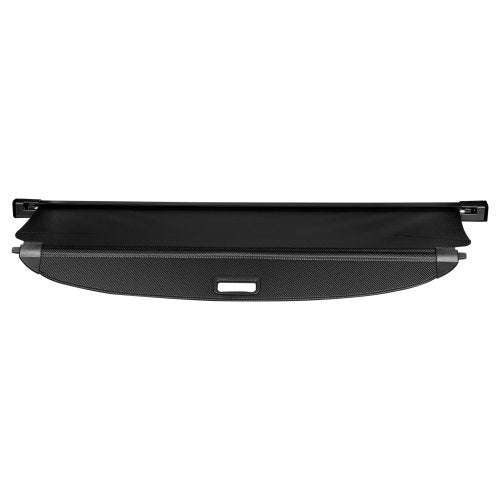 Retractable cargo cover with carbon fiber texture for Hyundai Tucson 2021-2025, featuring privacy shield, security shade, and cargo net.