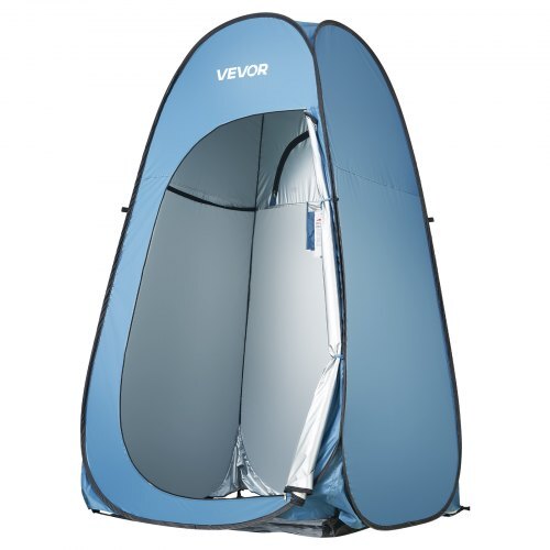 American Smart WB pop-up shower tent with silver coating, portable camping privacy changing room with stakes, ropes, and carry bag.