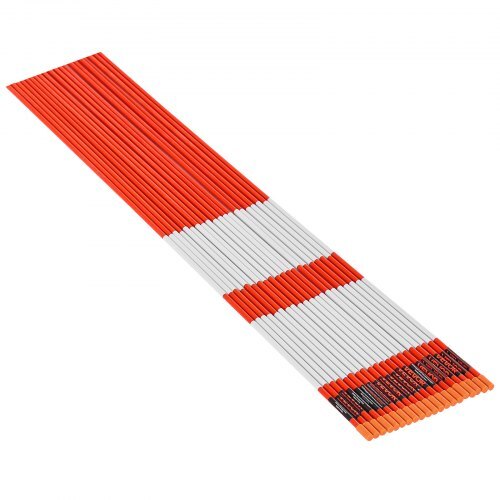 American Smart driveway markers with reflective snow sticks, 48-inch fiberglass poles, and steel drill bits for parking lots and walkways