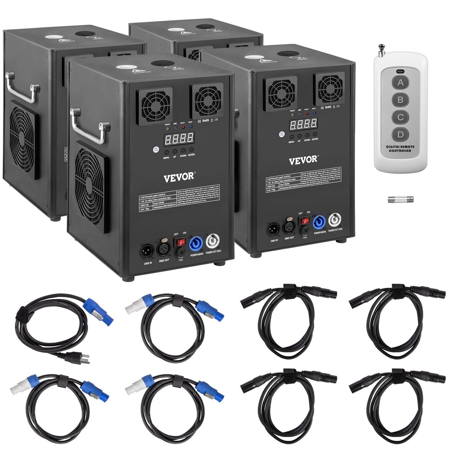 American Smart 400W large stage effect machine with DMX control, wireless remote, ideal for musical shows and weddings.
