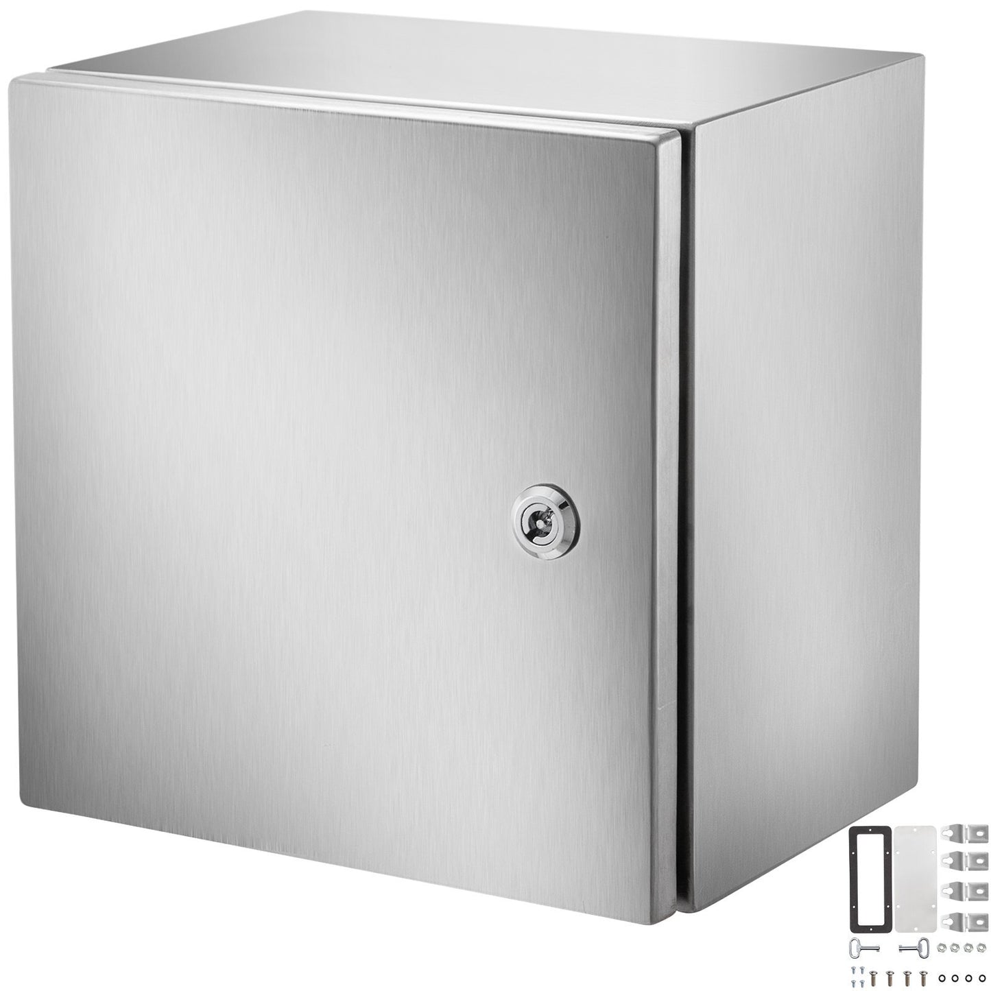 NEMA stainless steel electrical enclosure by American Smart, 12x12x8 inches, waterproof IP66 outdoor junction box with mounting plate