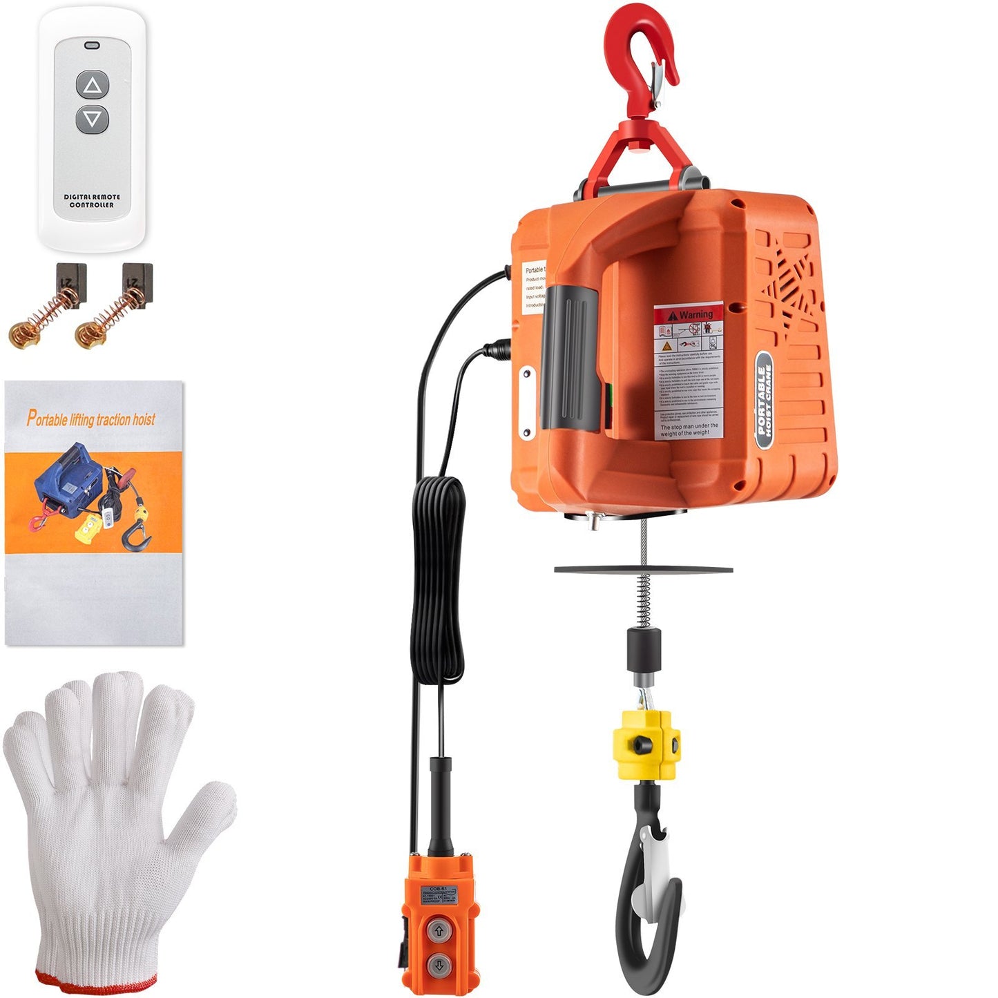 American Smart 3-in-1 electric hoist winch with wireless remote, 1100lbs capacity, 25ft lift, and overload protection for lifting and towing
