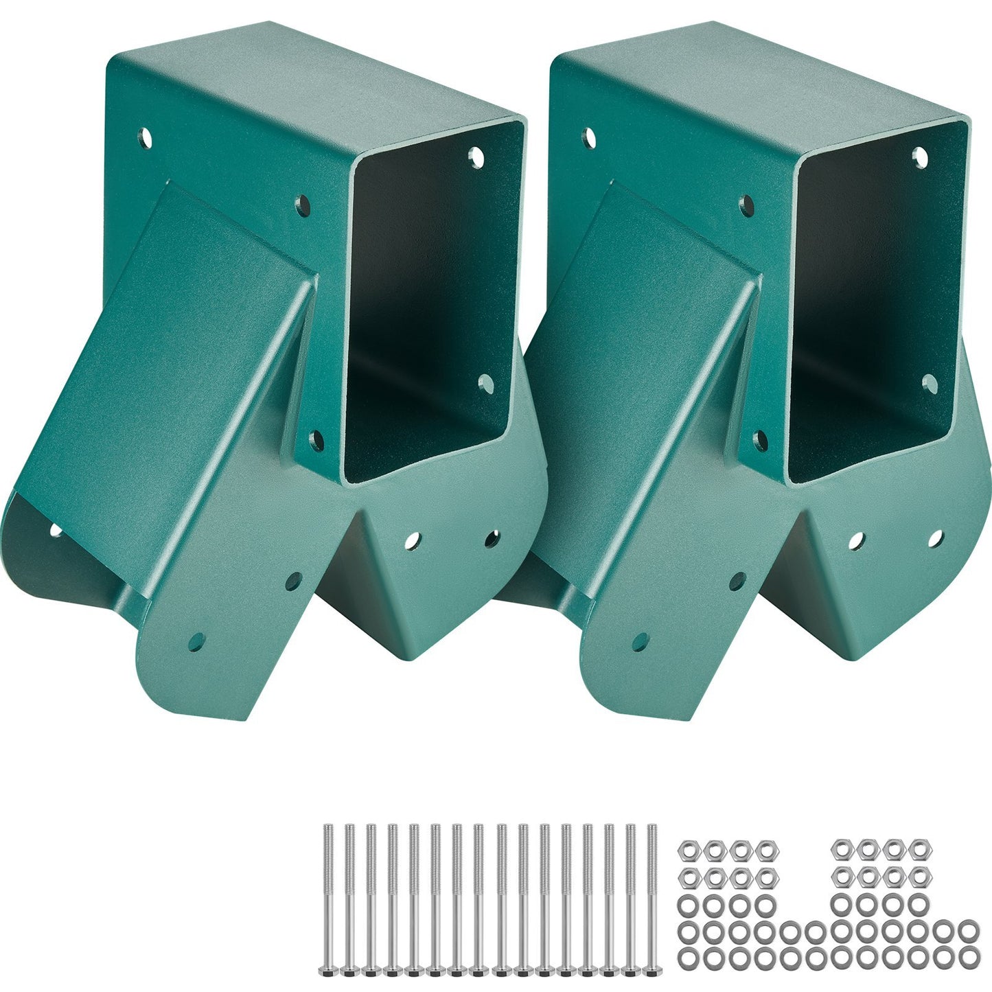 A-Frame Middle Swing Set Brackets, Heavy Duty Carbon Steel Swing with Mounting Hardware, DIY Swing Bracket Swing Kit for 4x4 (actual 3.7" x 3.7") Legs & 4x6 (3.7" x 5.7")Beam, Green (2 Pcs) - American Smart