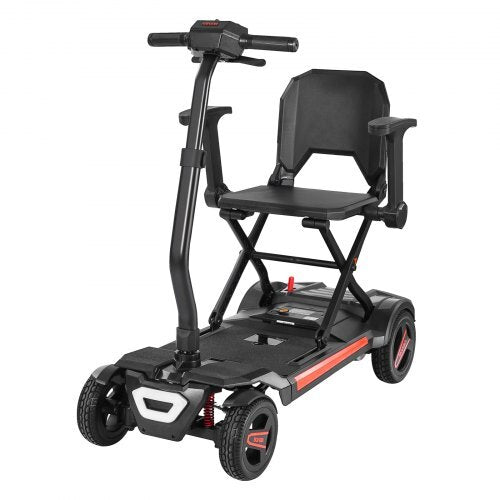American Smart 4-wheel electric mobility scooter for adults, foldable design, all-terrain wheels, 9.3-mile range, 265 lbs capacity.
