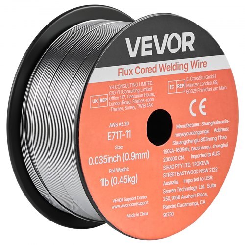 American Smart Flux Core MIG Welding Wire E71T-11 0.035-inch gasless mild steel welding wire for all-position arc welding, pack of 3 rolls.