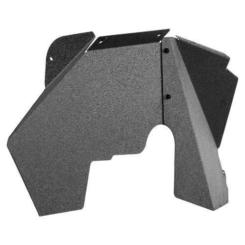 Black steel inner fender liner for Jeep JK/JKU front and rear wheel wells, bolt-on style fender flare guards by American Smart WB.