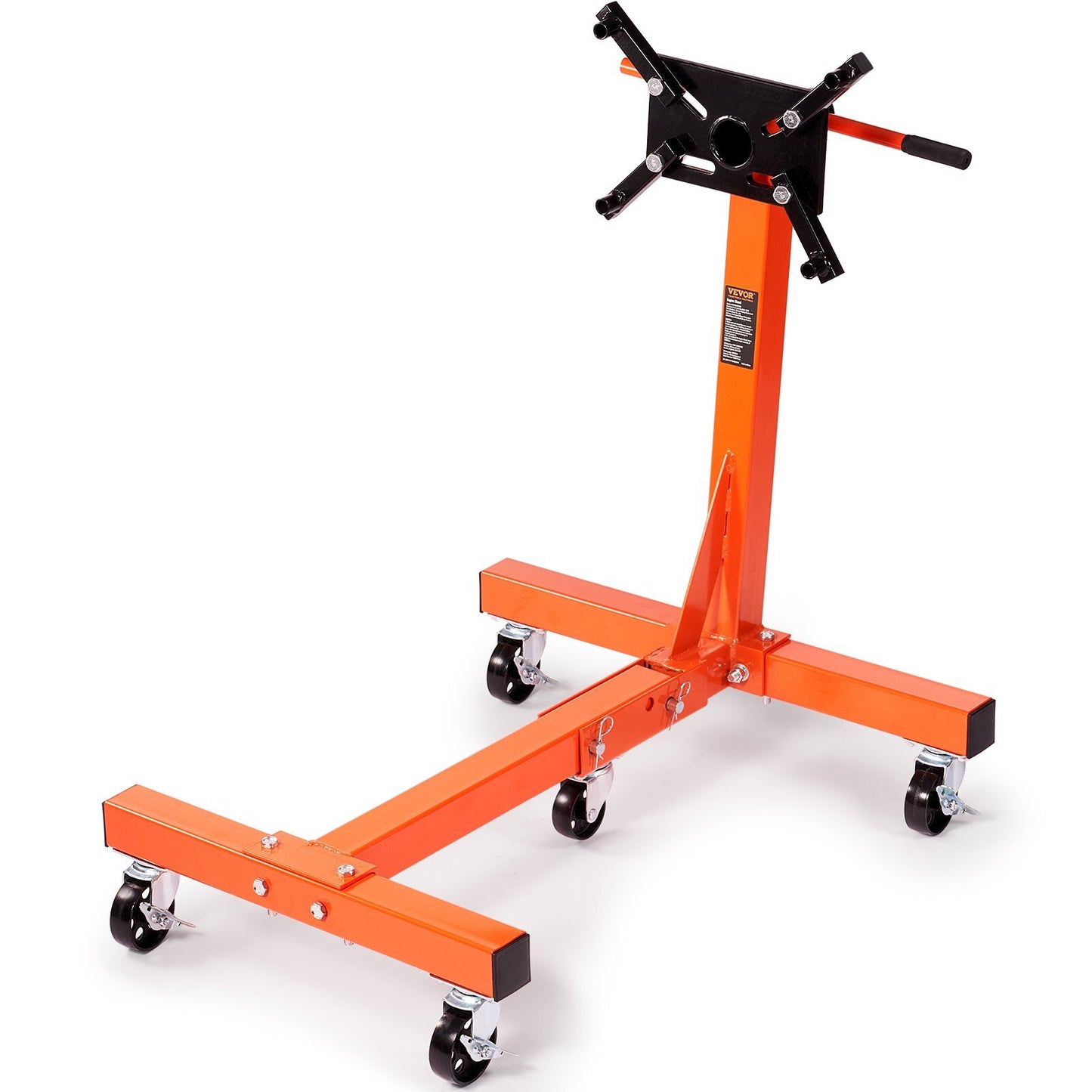 American Smart 1500 lbs engine stand with 360-degree rotating head, cast iron frame, folding design, 4 adjustable arms, 5 casters.