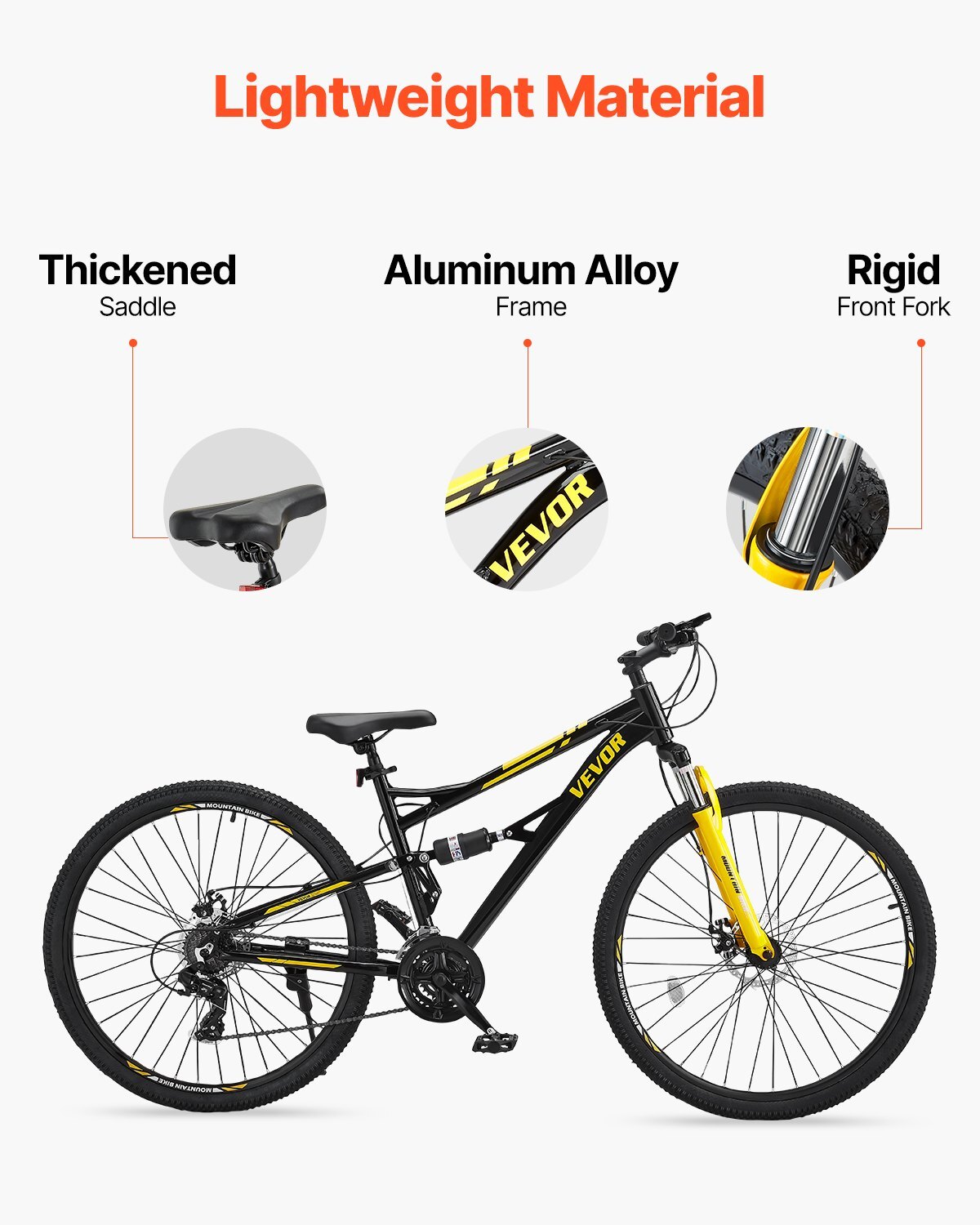 American Smart 29-inch mountain bike with full dual suspension, 24-speed twist shifting, comfort saddle, and dual disc brakes.