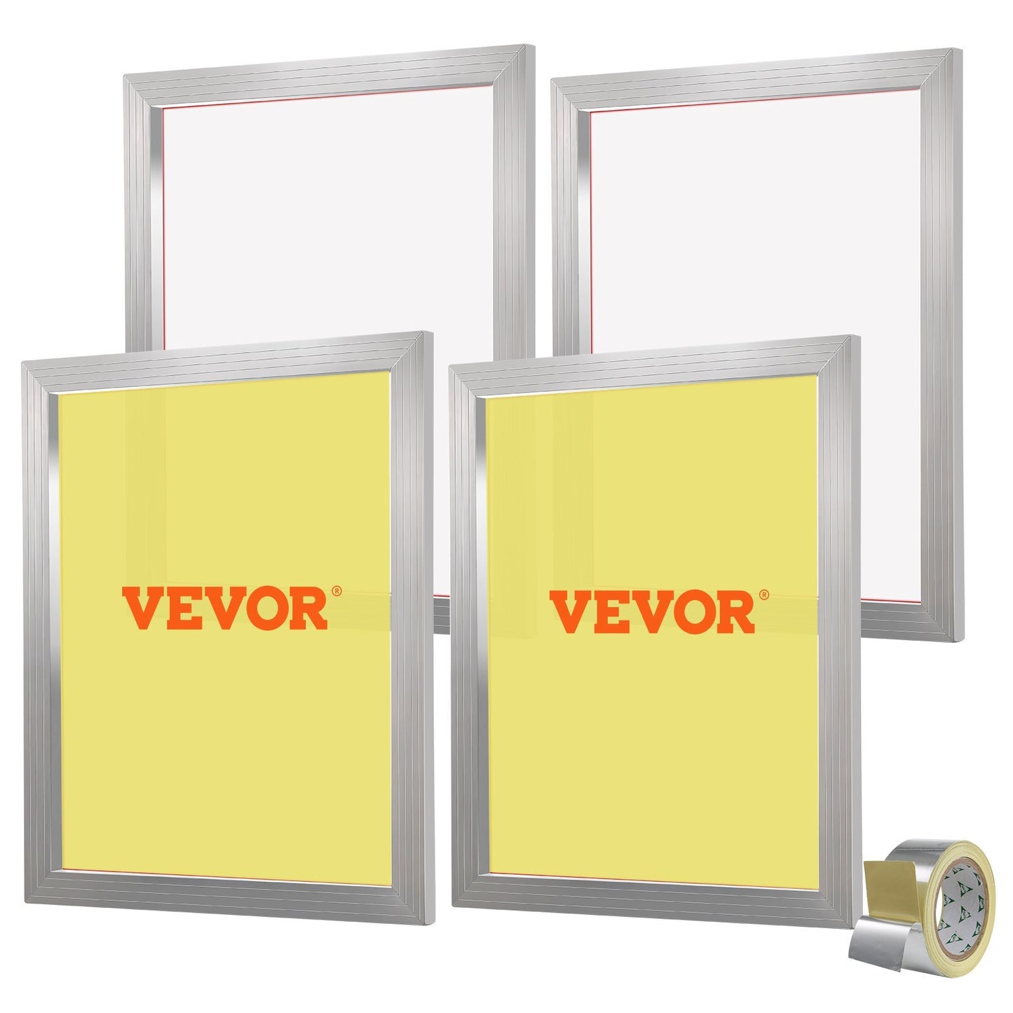 American Smart 4-piece aluminum screen printing kit with 20x24 inch silk screens, mesh frames, and sealing tape for DIY T-shirt printing