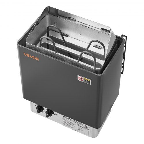 American Smart 2KW electric sauna heater with pre-drilled bracket for dry steam baths, fits 52.9 to 88.2 cu ft sauna rooms.
