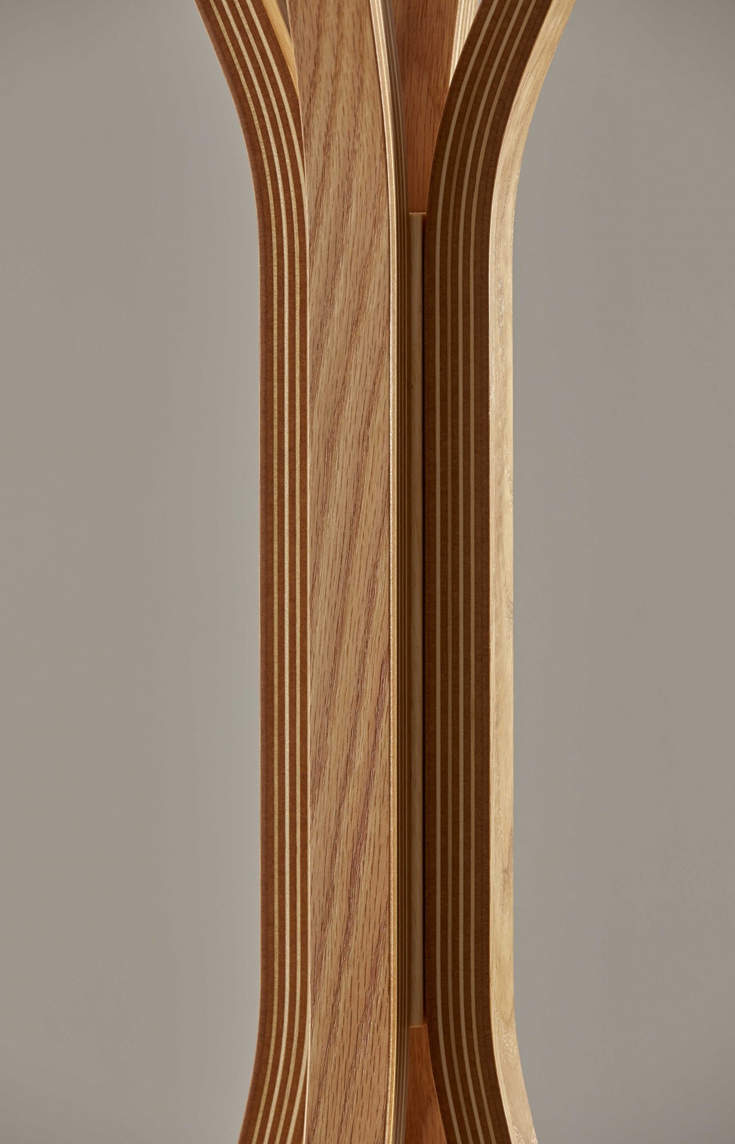 American Smart 68-inch natural wood coat tree rack with multiple coat hangers, modern design, sturdy and functional.