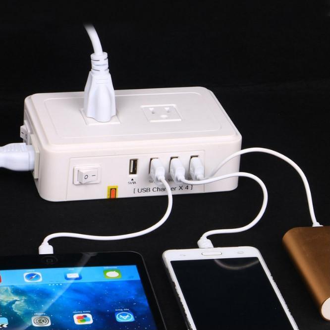 Color: Black - Mix Master Charging Hub For AC And USB Outlets