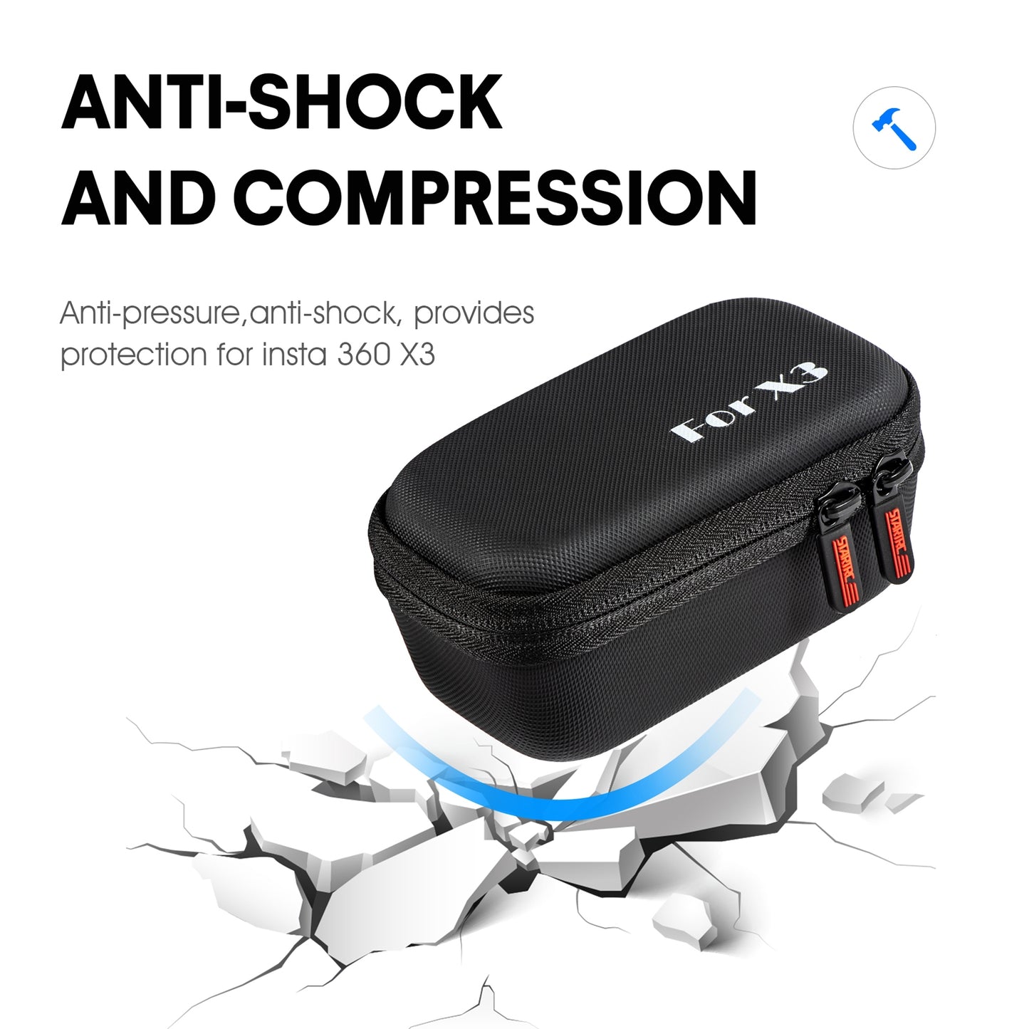 Camera Bag Portable Carrying Case Outdoor Storage Handbag Compatible For Insta360 One X3 Panoramic Camera black 1111347