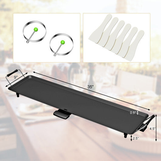 Costway Electric Teppanyaki Table Top Grill Griddle BBQ Barbecue Nonstick Camping