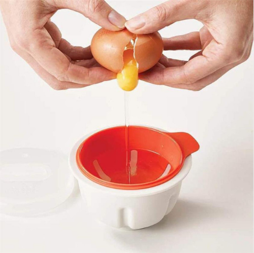 Color: Orange - Microwave oven, egg cup, food grade steamed egg