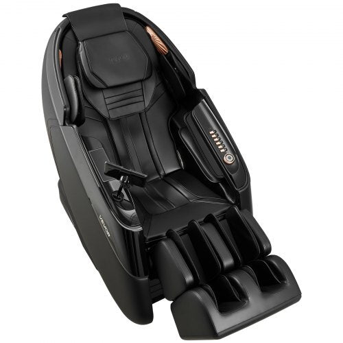 American Smart 4D Zero-Gravity Massage Chair with extendable footrest, airbags, heating, touchscreen control, and Bluetooth speaker.