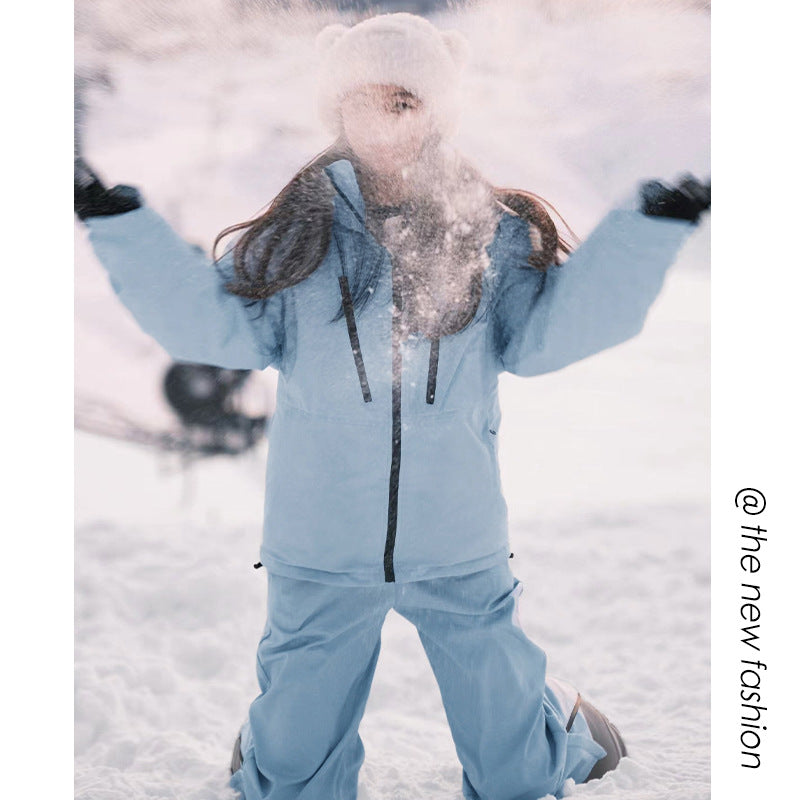Color: M42 K1002J Barbie Blue, Size: XL - Fleece-lined Warm Tactical Pants Waterproof Outdoor Suit