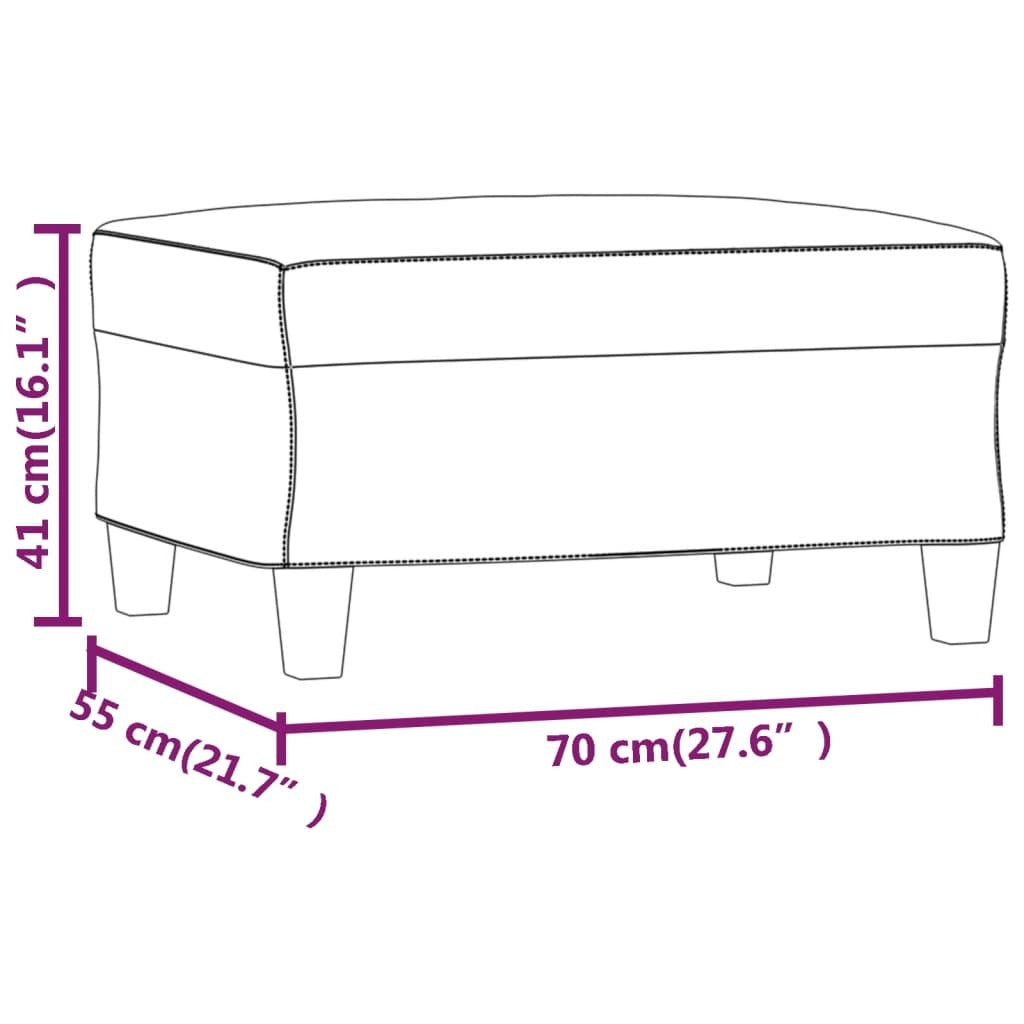 Light gray microfiber ottoman footstool by American Smart, 27.6x21.7x16.1 inches, with cushioned top and sturdy base.