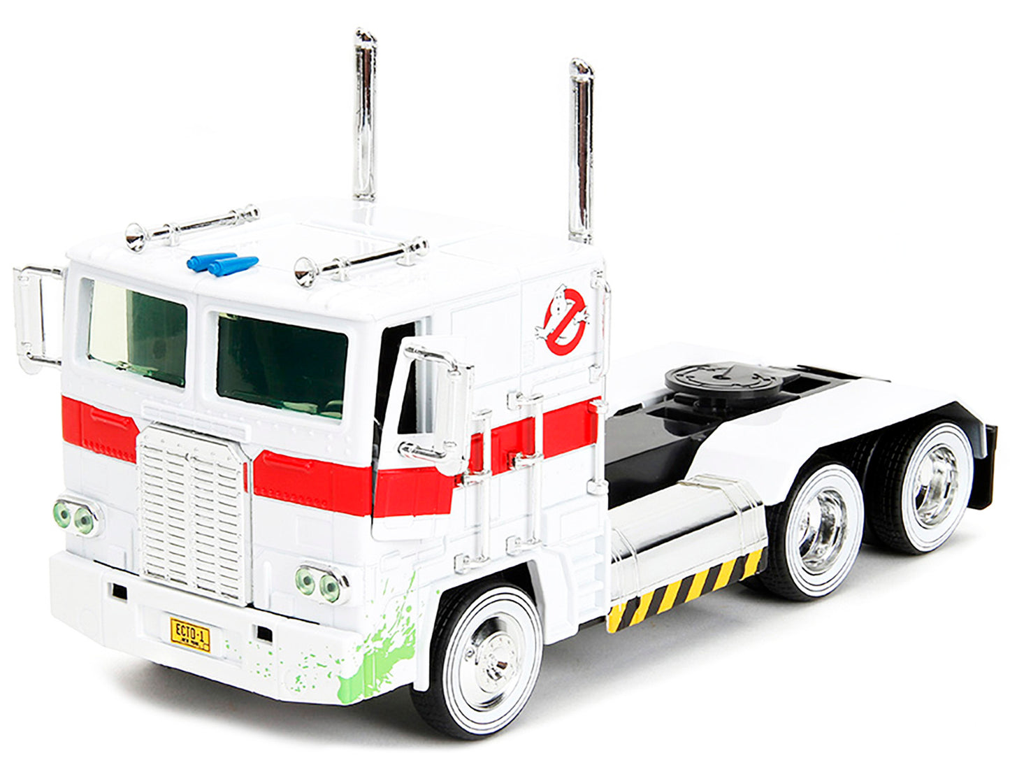 Jada G1 Autobot Optimus Prime truck model from Transformers with robot figure, part of Hollywood Rides 1/24 diecast series.