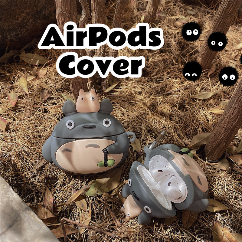 Cute Totoro AirPods Pro 3 Apple Bluetooth Earphone Case for 2/3/4 Generation Cartoon Silicone Protective Cover - American Smart
