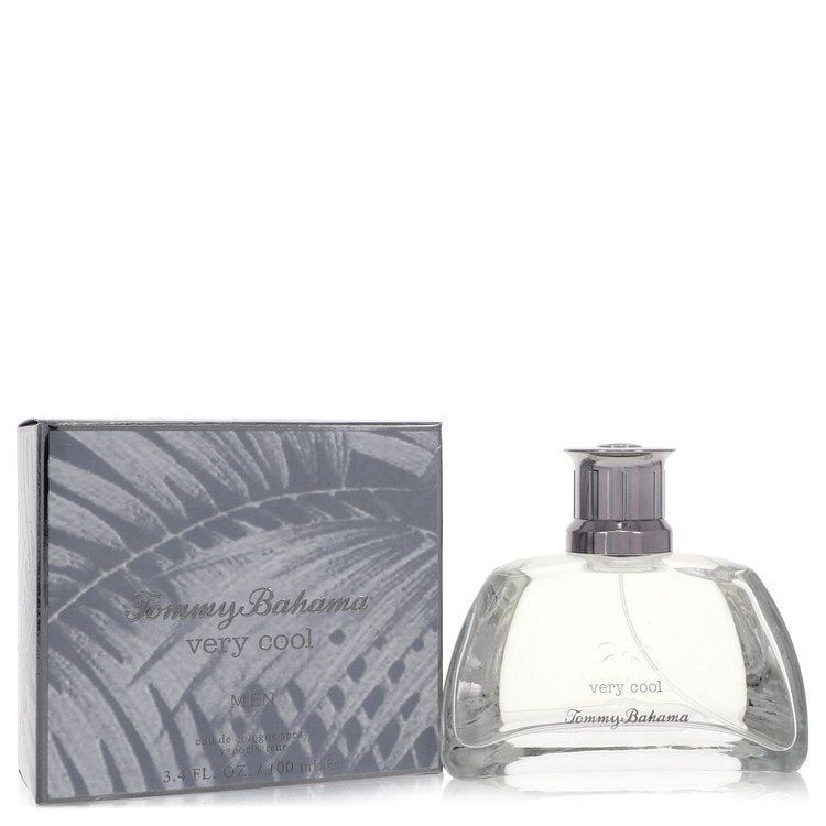 Tommy Bahama Very Cool Eau De Cologne spray for men, 3.4 oz bottle, featuring a sleek design and fresh, ocean-inspired scent.