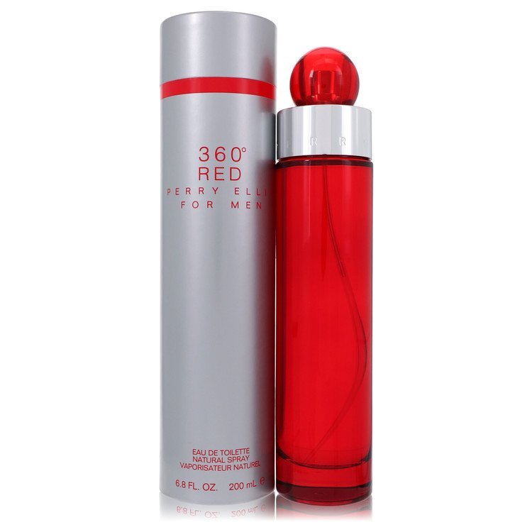 Perry Ellis 360 Red men's eau de toilette spray, 6.7 oz bottle, featuring a red fragrance bottle with Perry Ellis branding.