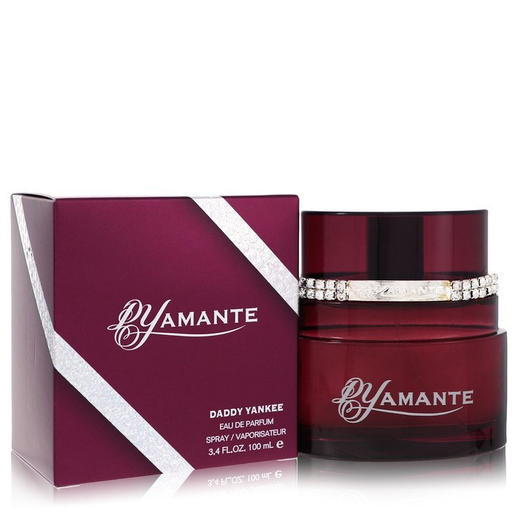 Dyamante by Daddy Yankee women's Eau De Parfum spray 3.4 oz with sleek bottle design and floral fragrance notes.