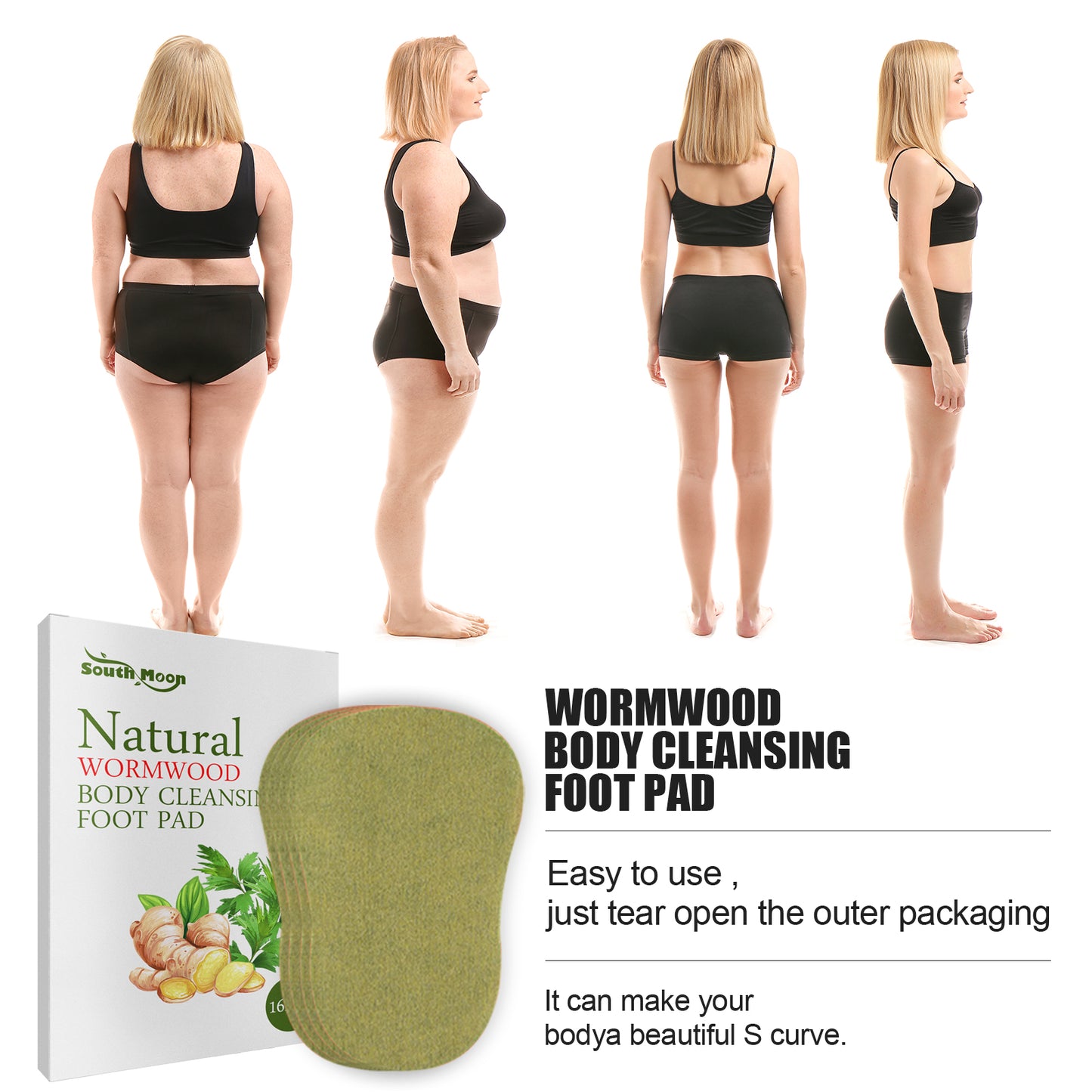 South Moon Body Cleansing Pads, Relieve Body Stress Slimming Helps Sleep Foot Care Patch