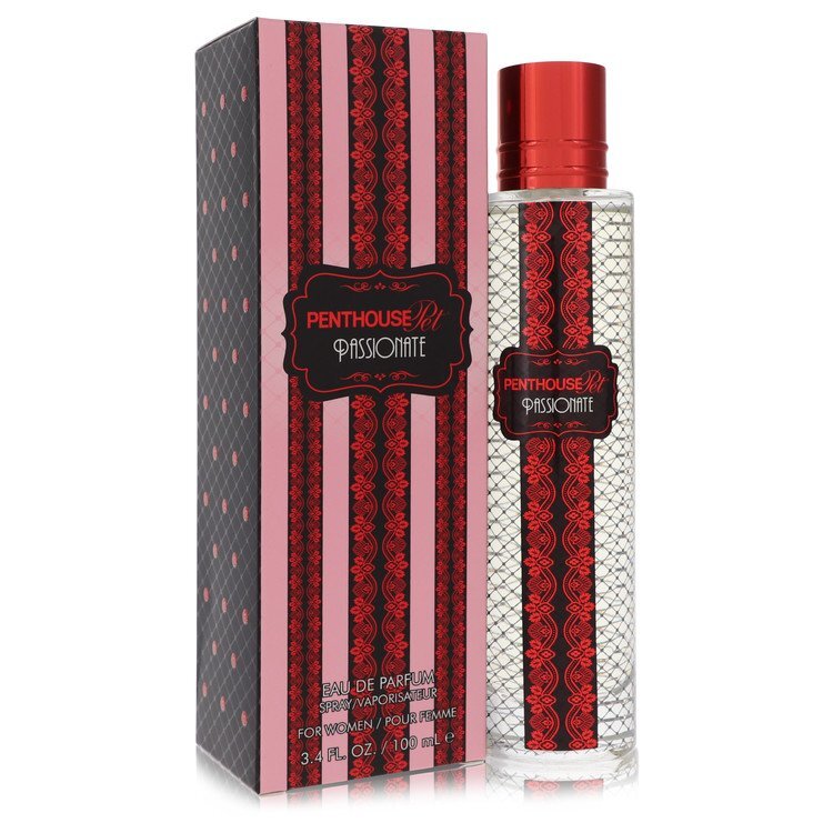 Penthouse Passionate by Penthouse Eau De Parfum spray for women, 3.4 oz bottle with elegant packaging.