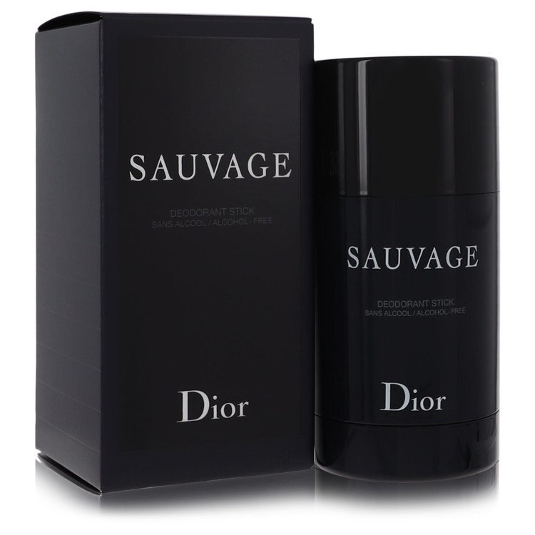 Christian Dior Sauvage deodorant stick for men, 2.6 oz, featuring sleek packaging and classic Dior branding.