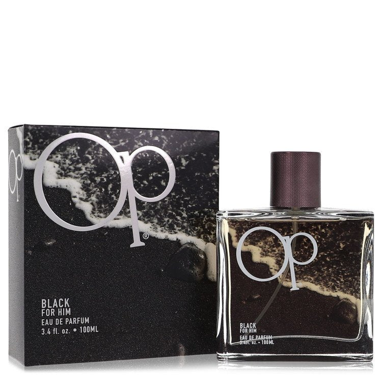 Ocean Pacific Black Eau De Parfum spray for men, 3.4 oz, featuring a sleek black bottle with modern design.