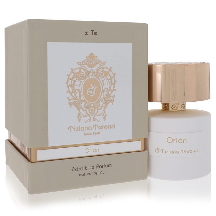 Orion by Tiziana Terenzi unisex extrait de parfum spray, 3.38 oz, featuring a luxurious fragrance bottle with elegant design.