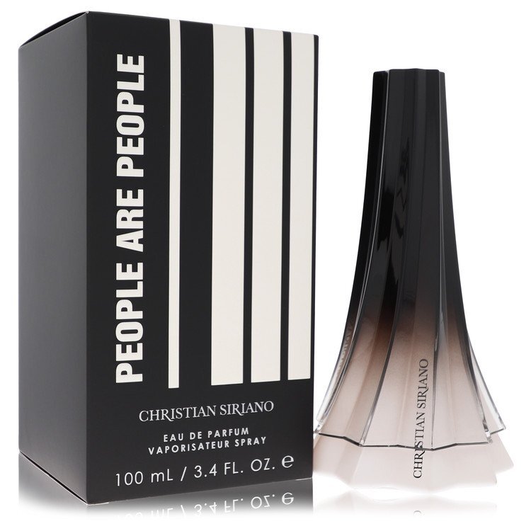Christian Siriano People Are People Eau de Parfum spray 3.4 oz for women, featuring a sleek glass bottle and elegant fragrance cap.