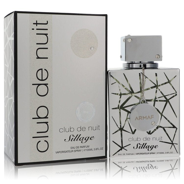 Armaf Club De Nuit Sillage unisex Eau De Parfum spray, 3.6 oz, featuring a sleek bottle with a modern design.