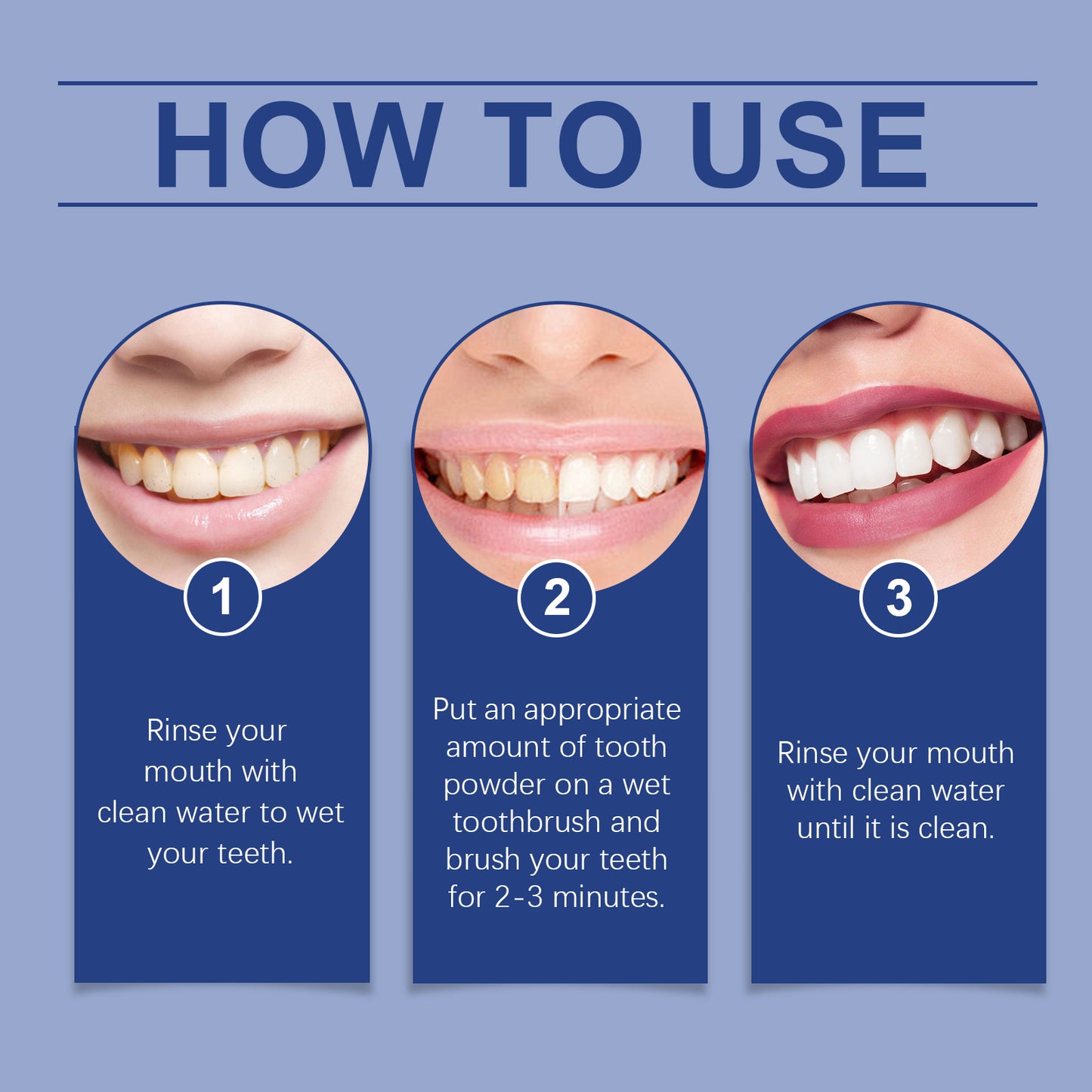 EELHOE Dental Powder Care Gums Fresh Breath Daily Gentle Cleaning Teeth Stains Yellow Powder