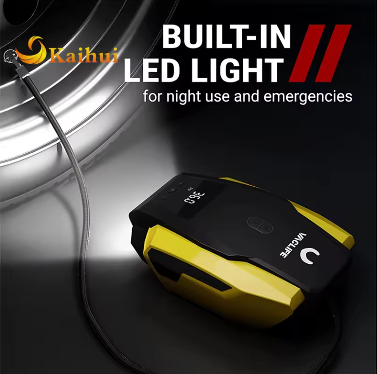 Tire Inflator Portable Air Compressor Pump for Car Tires (up to 50 PSI) 12V DC Tire Pump for Bikes (up to 150 PSI) LED Light