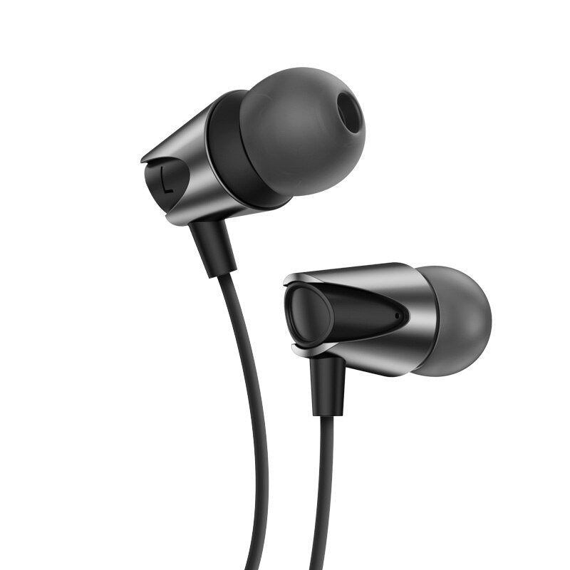 KUULAA Earphones with Microphone Wired Earbuds in Ear Deep Bass 3.5mm Jack for iPhone 6 5 Xiaomi Samsung Huawei Fone De ouvido