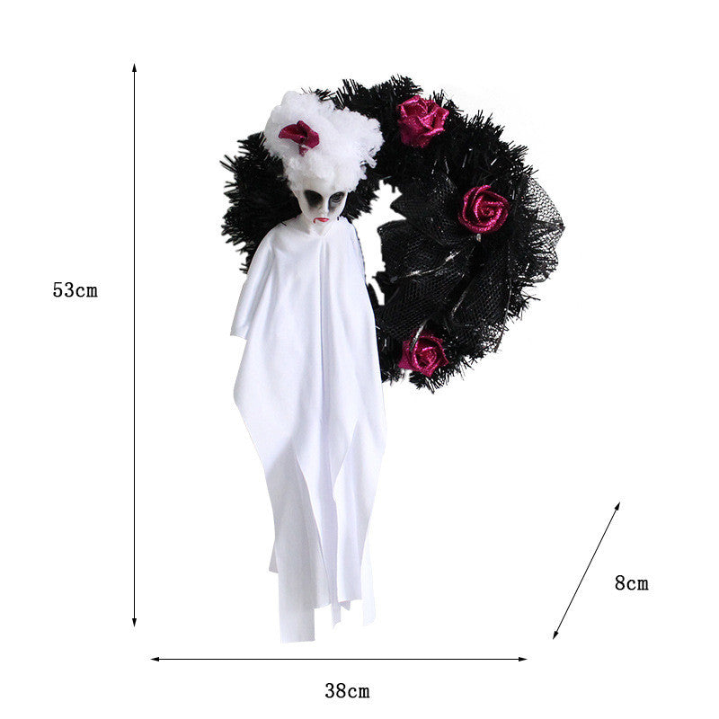 q119-cjhd1209444-halloween-horror-black-and-white-ghost-wreath-ornament-balloon