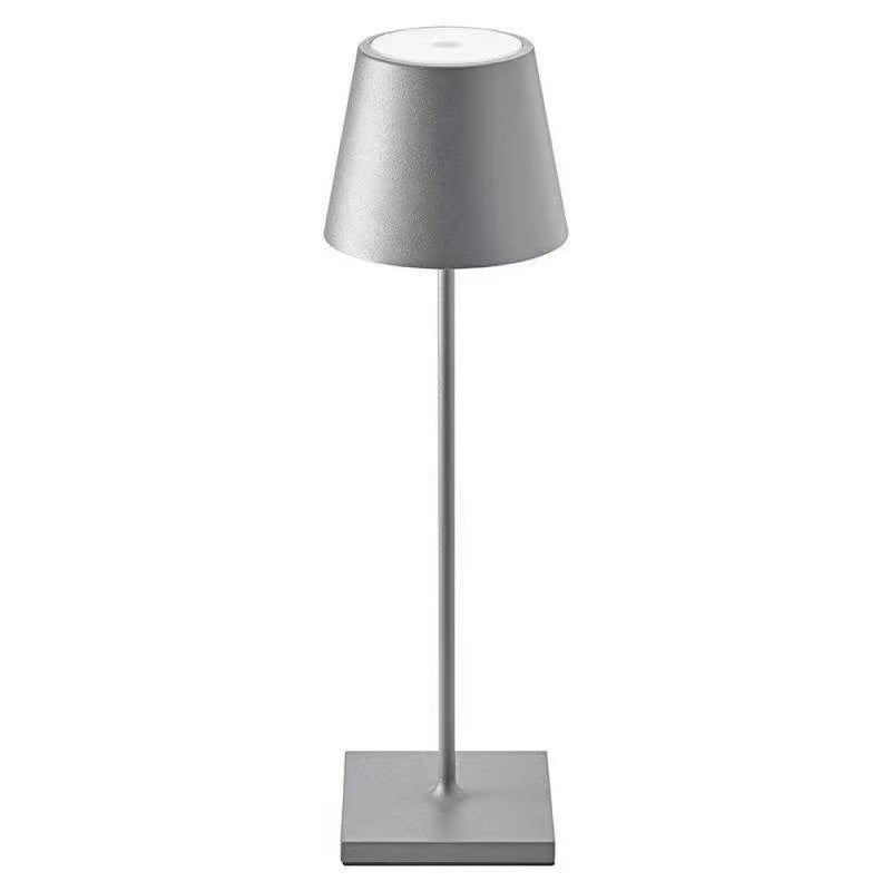 Nordic-style eprolo iron art high footed cup table lamp with touch control, modern small night light for bedroom or living room.